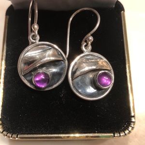 Sterling silver/amethyst earrings